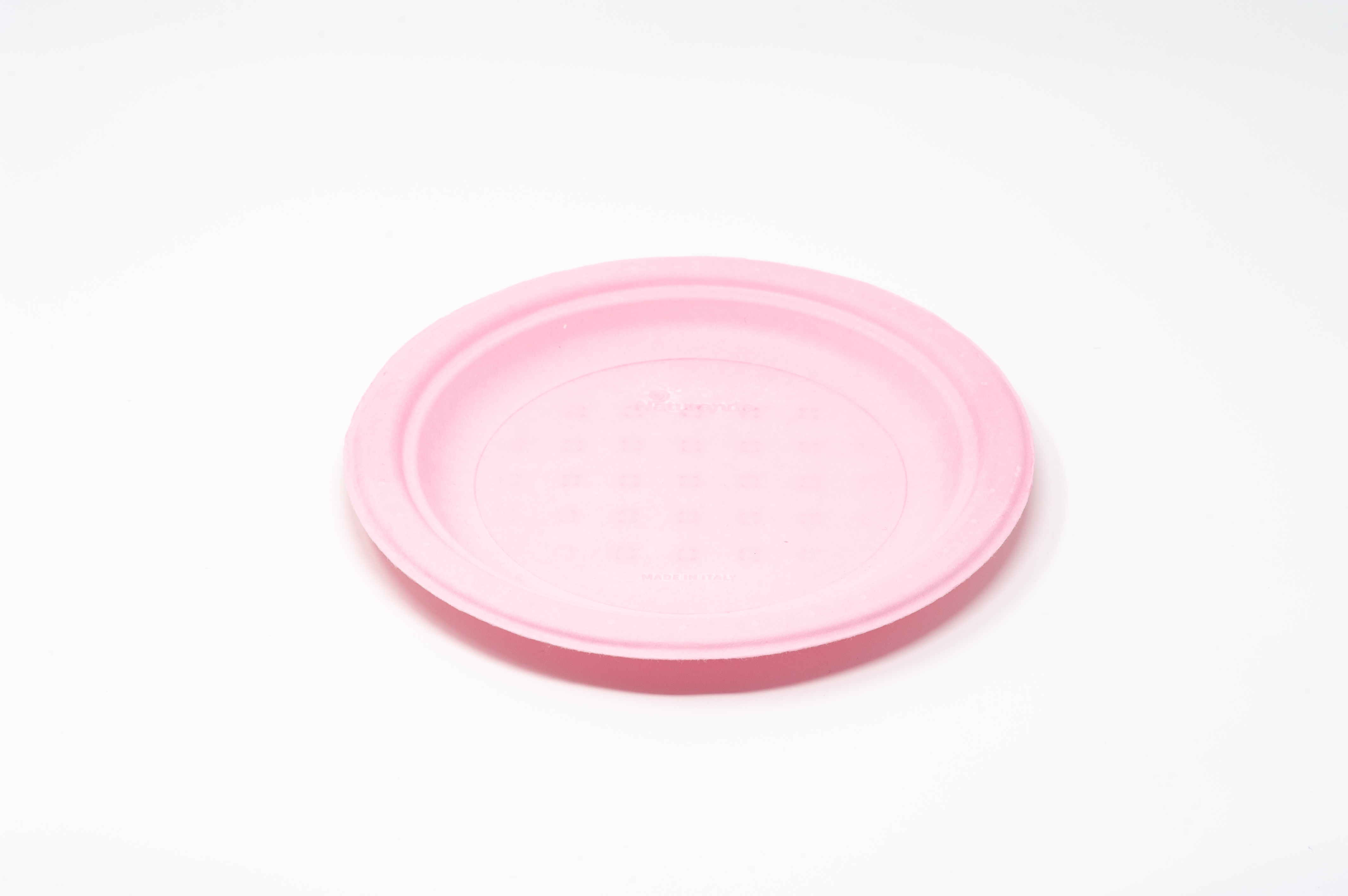 Piatto in polpa di cellulosa – rosa (300 pezzi)